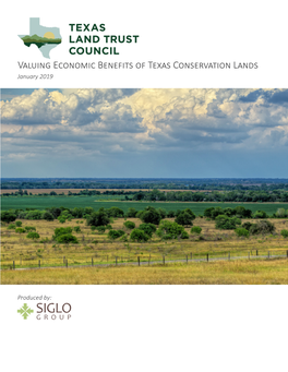 Valuing Economic Benefits of Texas Conservation Lands January 2019