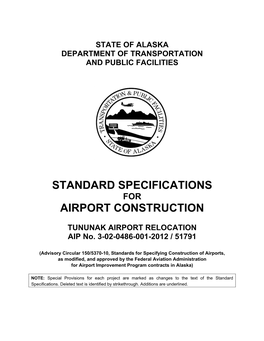 Standard Specifications Airport Construction