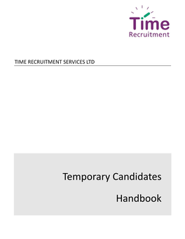 Temporary Candidates Handbook