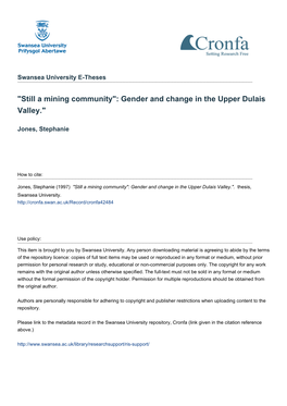 Gender and Change in the Upper Dulais Valley."