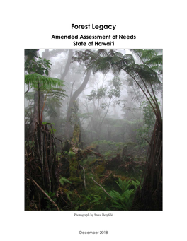 Hawaii Forest Legacy Program Assessment of Needs