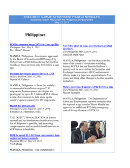 Philippines and Elsewhere May 13, 2011