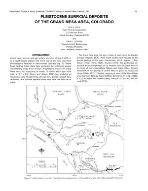 Pleistocene Surficial Deposits of the Grand Mesa Area, Colorado