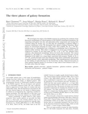 The Three Phases of Galaxy Formation