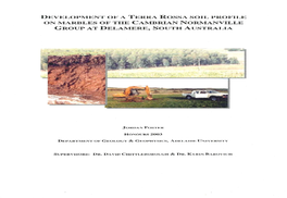 Development of a Terra Rossa Soil Profile on Marbles of the Cambrian Normanville Group at Delamere