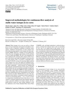Improved Methodologies for Continuous-Flow Analysis of Stable