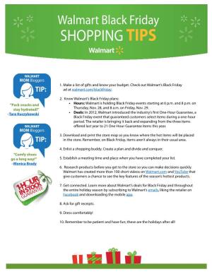Walmart Black Friday SHOPPING TIPS