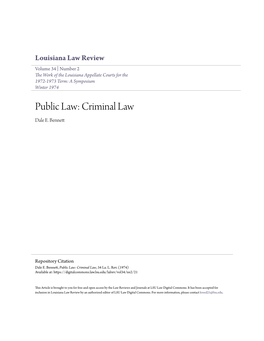 Criminal Law Dale E