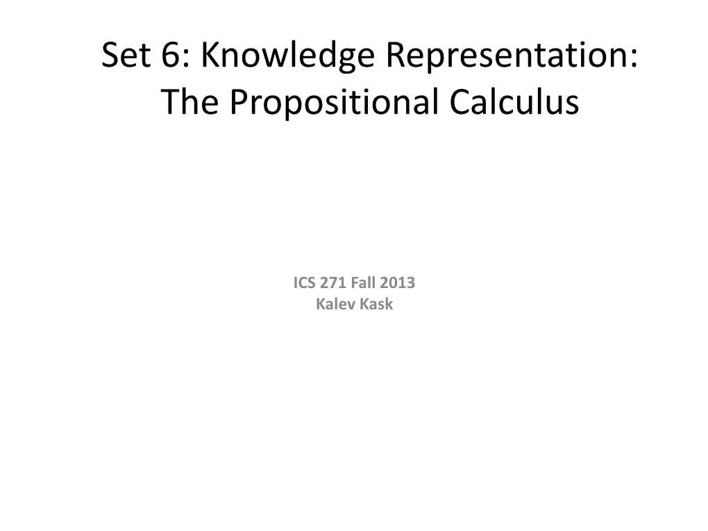 Lecture 8: Rule-Based Reasoning