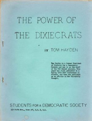 The Power of the Dixiecrats, Spring 1963