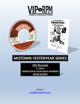 Motown Yesteryear Series