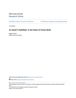 Al-Jihad Fi Sabilillah: in the Heart of Green Birds