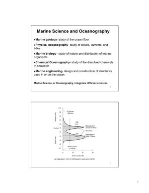 Marine Science and Oceanography
