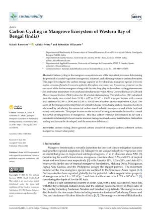 Carbon Cycling in Mangrove Ecosystem of Western Bay of Bengal (India)