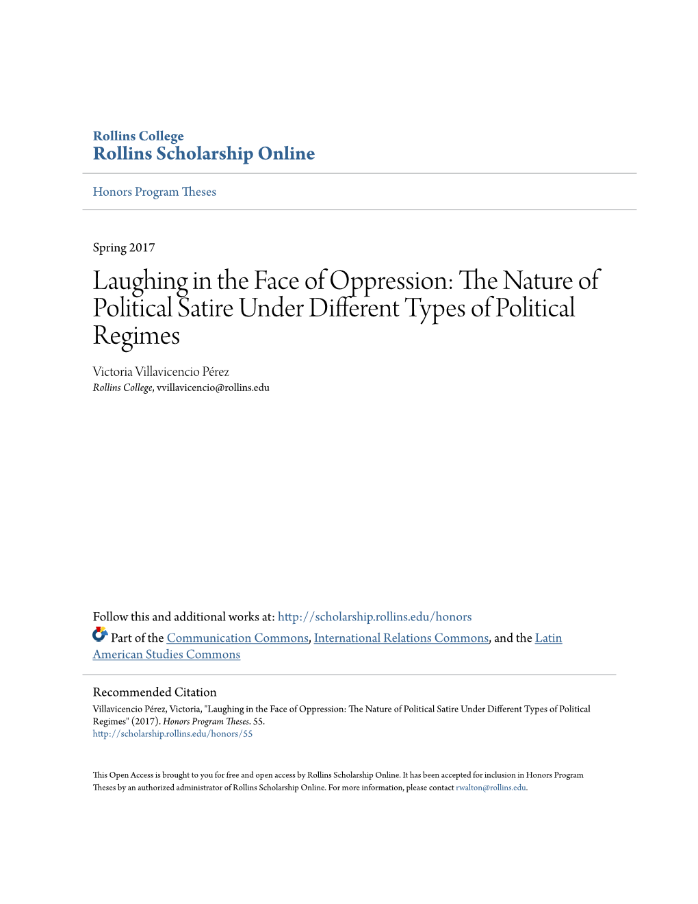 The Nature of Political Satire Under Different Types of Political