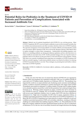 Potential Roles for Probiotics in the Treatment of COVID-19 Patients and Prevention of Complications Associated with Increased Antibiotic Use