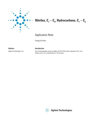 Nitriles, C – C , Hydrocarbons, C