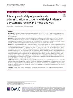 Efficacy and Safety of Pemafibrate Administration in Patients With