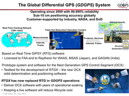 The Global Differential GPS (GDGPS) System