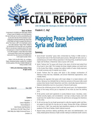 Mapping Peace Between Syria and Israel