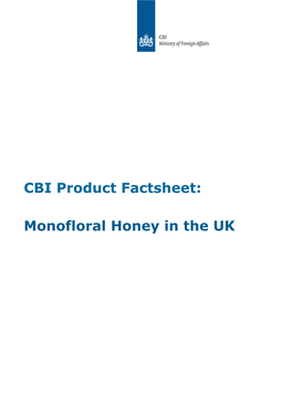 Monofloral Honey in the UK