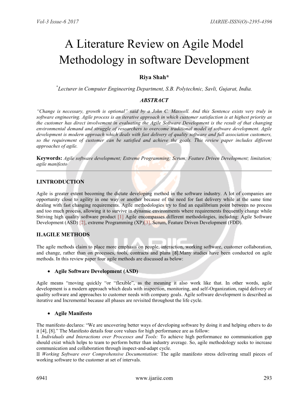 literature review on software industry