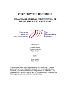 Fortification Handbook