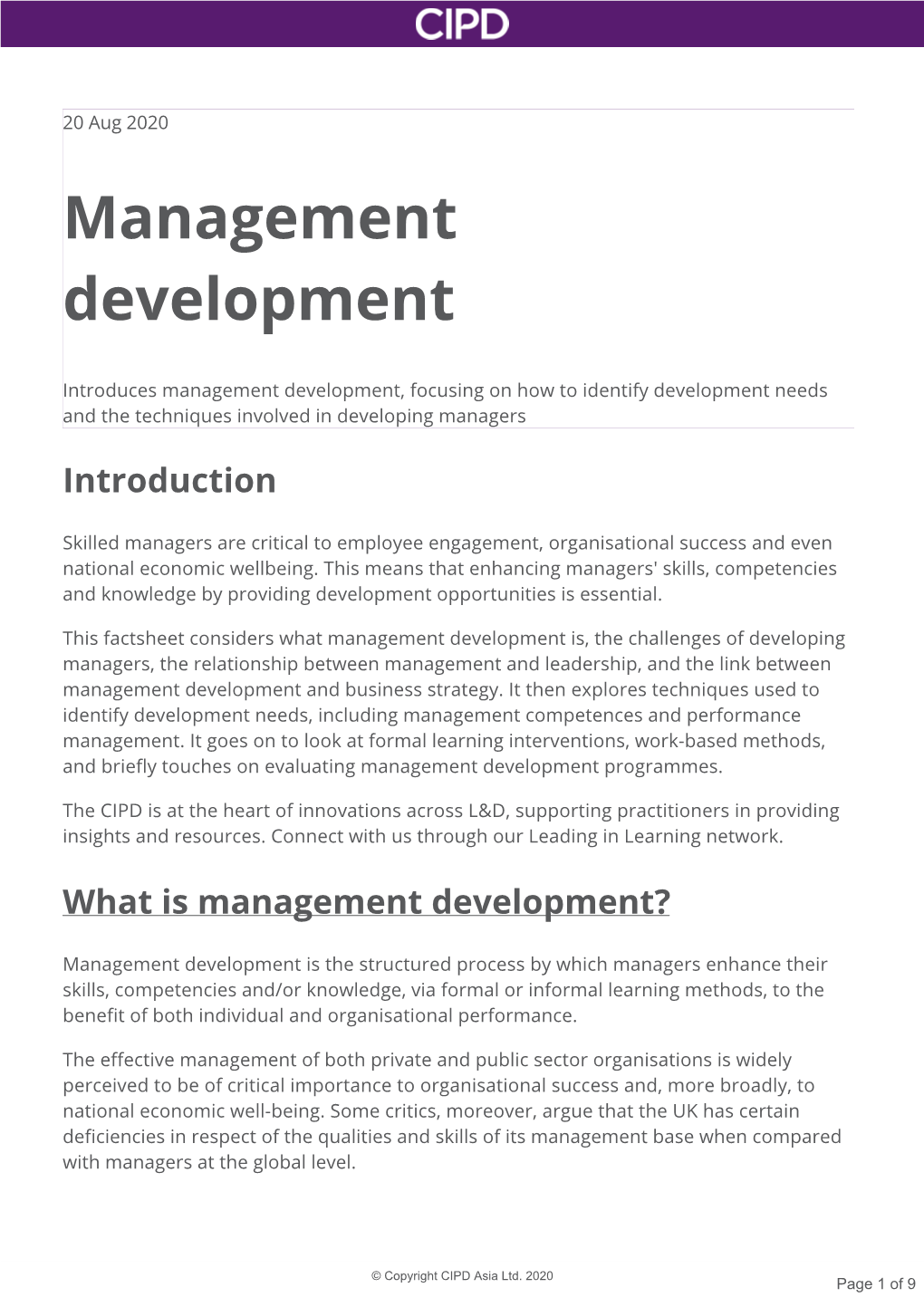 Management Development