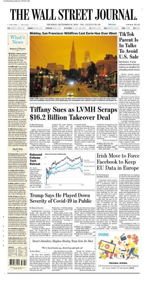Tiffany Sues As LVMH Scraps $16.2 Billion