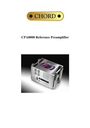 CPA8000 Reference Preamplifier