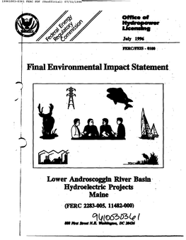 Deer Rips/A3 FERC Environmental Impact Statement 1996