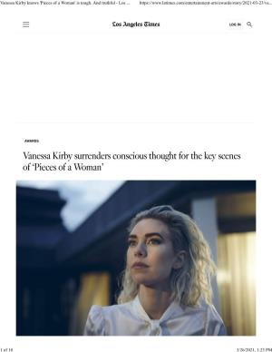 Vanessa Kirby Knows 'Pieces of a Woman' Is Tough. and Truthful - Los