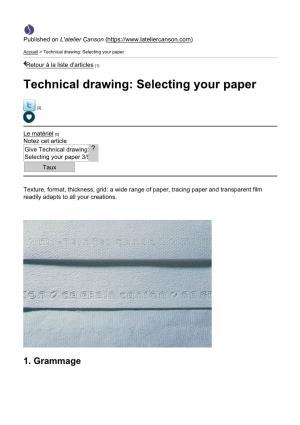 Technical Drawing: Selecting Your Paper