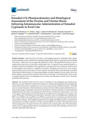 Estradiol-17Β Pharmacokinetics and Histological Assessment Of