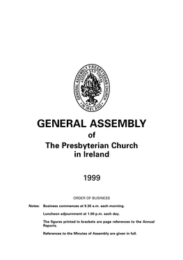 Reports to the General Assembly 1999