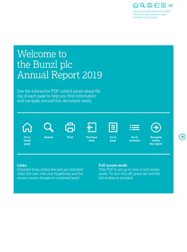 Welcome to the Bunzl Plc Annual Report 2019