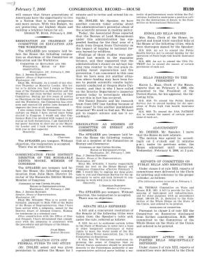 Congressional Record—House H159