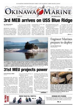 3Rd MEB Arrives on USS Blue Ridge Cpl