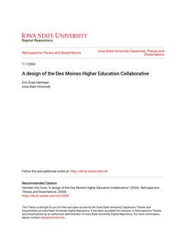 A Design of the Des Moines Higher Education Collaborative