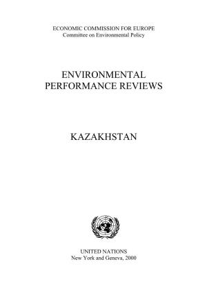Environmental Performance Reviews Kazakhstan