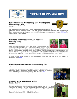 2009-10 News Archive