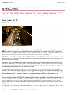 Tasmanian Devilry - FT.Com 14/12/2013 12:11