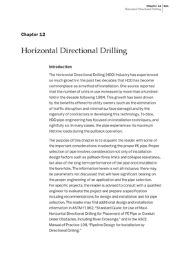 Horizontal Directional Drilling