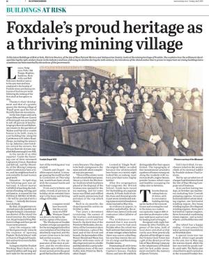 Foxdale's Proud Heritage
