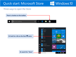 Quick Start: Microsoft Store