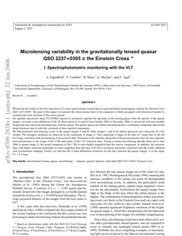 Microlensing Variability in the Gravitationally Lensed Quasar