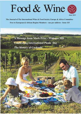 A Message from Mark Price - Waitrose MD Celebrating International Picnic Day the History of Cocktails