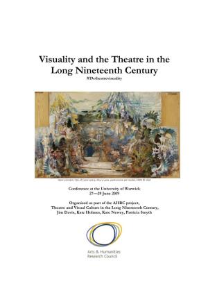 Visuality and the Theatre in the Long Nineteenth Century #19Ctheatrevisuality