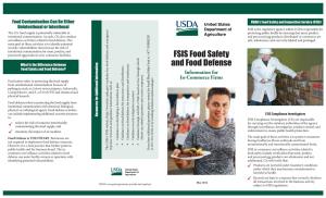 FSIS Food Safety and Food Defense