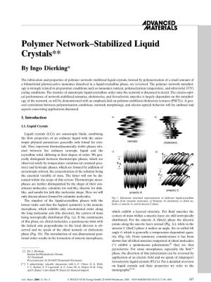 Polymer Network±Stabilized Liquid Crystals**